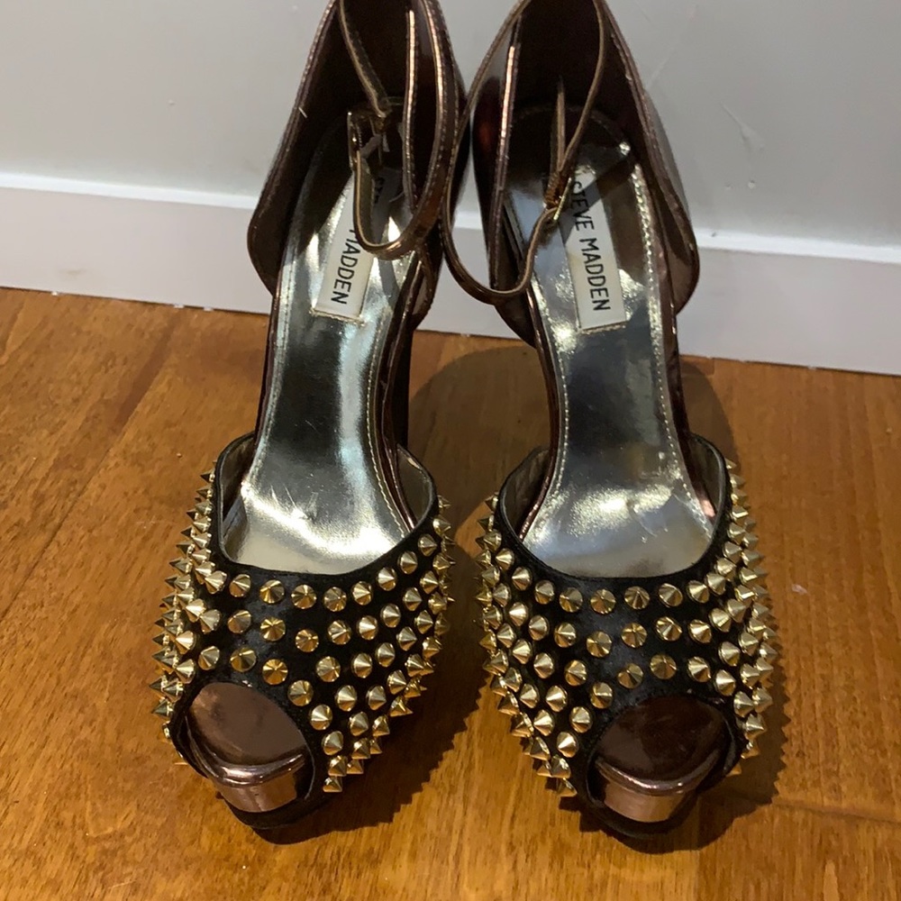 Gold Studded Heels